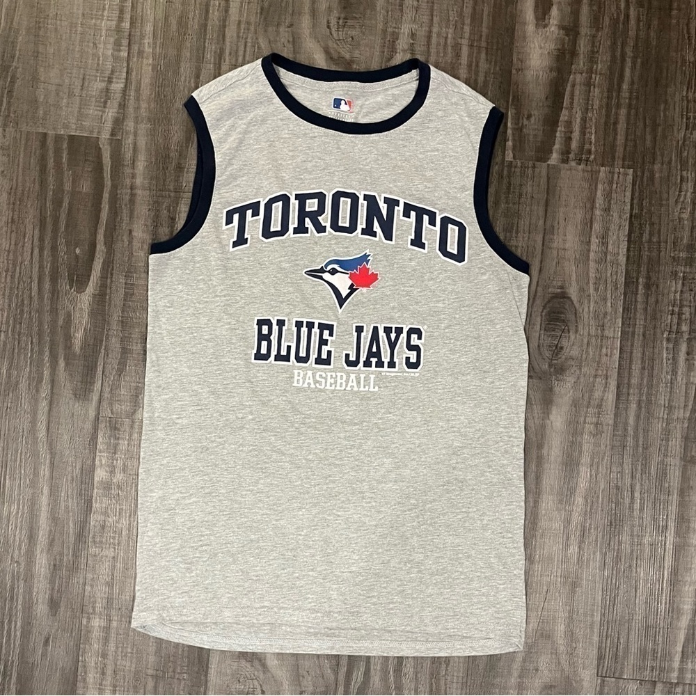 Toronto Blue Jays MLB Tank Top Small Grey Blue Ringer